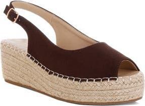 London Rag Georna Platform Wedge Espadrille Sandal in Brown at Nordstrom Rack, Size 6.5