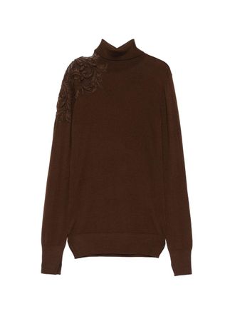 Ermanno Scervino Jersey De Lana Con Cuello Alto