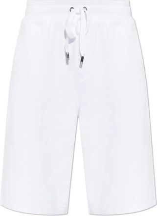 Dolce & Gabbana Cotton Sweat Shorts - Heren - Korte Broeken - Wit - M - Katoen - Korte Broeken