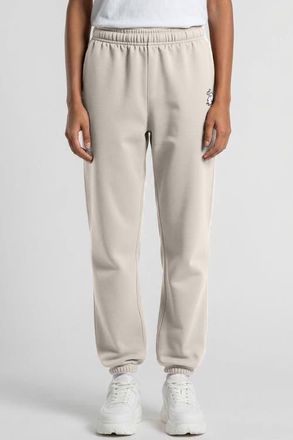 Dalix Heartly Ghost Midweight Relaxed Fleece Track Pants in Bone at Nordstrom, Size Xx-Large
