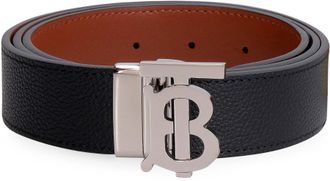 Burberry Reversible Leather Belt - Black