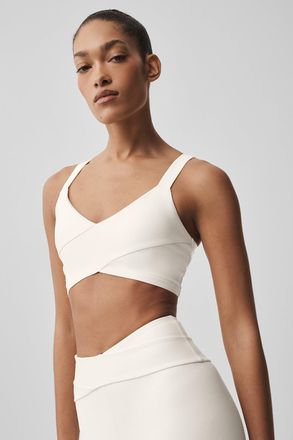 Alo | Airlift Horizon Bra in Ivory, Size: Medium
