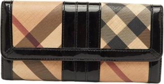 Burberry Pre-owned Wallets, female, Beige, Size: ONE SIZE Pre-owned Leather Wallet