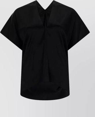 Nina Ricci silk top v neckline draped back