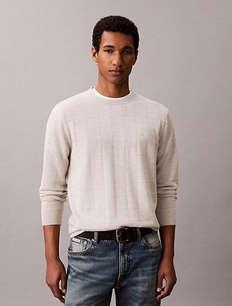 Calvin Klein Jersey De Lana Merino De Rejilla