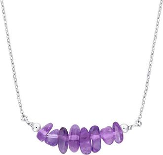 Rina Limor Silver 1.20 Ct. Tw. Amethyst Bead Necklace