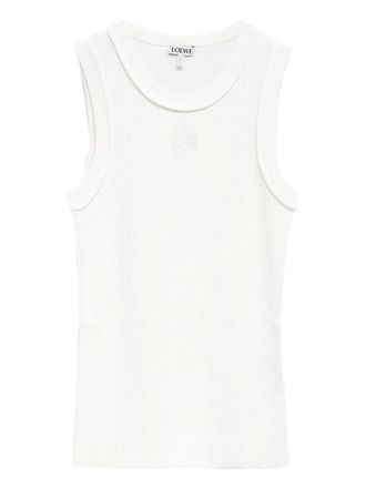 Loewe lgo-embroidered top - White