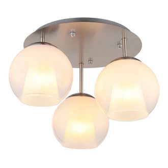 Globo Lighting Plaf&oacute;n - Barry - Acero - Vidrio - &Oslash; 41cm - E27