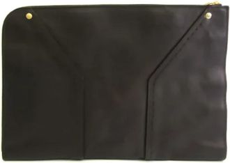 Saint Laurent Pre-owned Leather clutches - Dames - Vintage Clutch - Bruin - ONE Size - Leer - Vintage