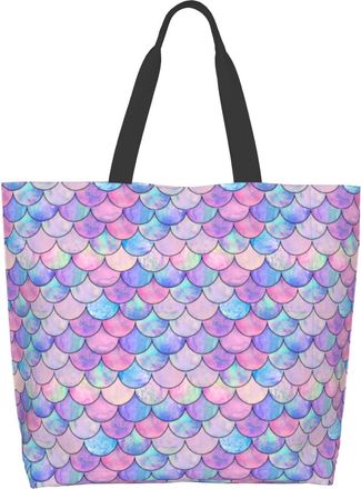 Generic Watercolor Fish7 Shopping Bag Eco Friendly Women Handbag Handle Handbags For Travel Daily Use Yoga