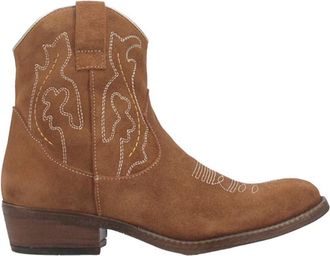 Dingo Womens Daisy Mae Western Ankle Boot In Brown