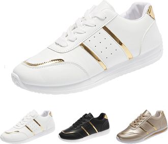 Generic Womens Trainers with Laces, Low Top Leather Sports Shoes, Lightweight Casual Flat Shoes, Hiking Shoes, Outdoor Shoes, Walking Shoes, Sports Shoes for 