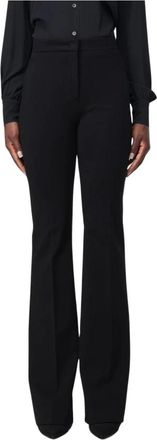 Pinko Pinko, Broeken, Dames, Zwart, M, Leer, Tailored Wide Leg Broeken