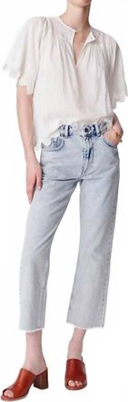 Vanessa Bruno Biarritz Cropped Jeans In Givre