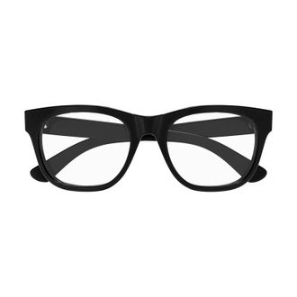 Gucci Logo-Engraved Acetate Eyeglasses - Black