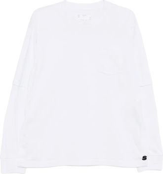 sacai T-shirt a strati - Bianco