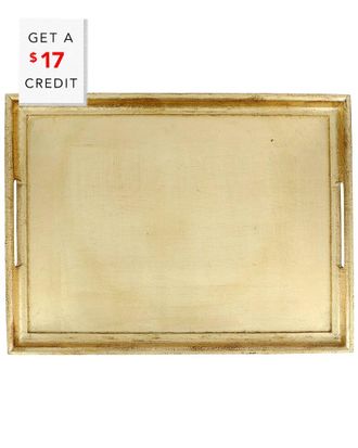 Vietri Vietri Florentine Wooden Accessories Gold Large Rectangular Tray With $21 Credit