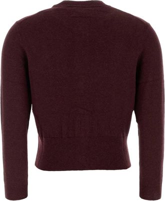 Isabel Marant Womens Grape Cotton Blend Newton Cardigan Burgundy Exterior: Wool Maglieria Sweater