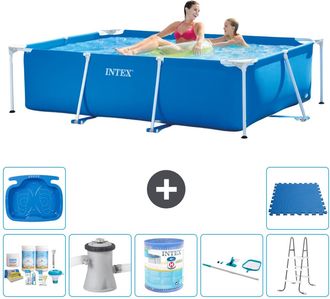 Intex Piscina Con Estructura Rectangular - 220x150x60 Cm - 7-piezas S30038