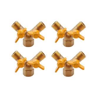 OEM Adaptador De Grifo De 2 V&iacute;as (4 Unidades), 1/2 Pulgada, Adaptador Para Grifo De Jard&iacute;n Y Divisor De Manguera Para Exteriores