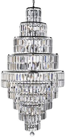 Searchlight Exklusiver, dimmbarer Xxl Kronleuchter Empire Silber/ Klar - 13-flammig