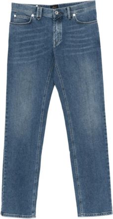 Brioni Jeans met knopen - Heren - Regular Fit Jeans - Blauw - W33 - Katoen - Jeans
