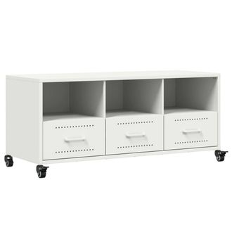 Berkfield Home TV Cabinet White 100.5x39x43.5 cm Steel