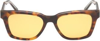 Abercrombie & Fitch 52mm Square Sunglasses in Dark Havana /Brown Lens at Nordstrom