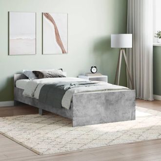 Berkfield Home Bed Frame Concrete Grey 90x200 cm Engineered Wood