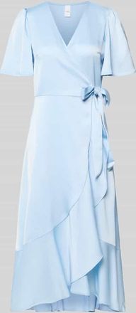 Vero Moda Cocktailkleid mit Volantsaum Modell THEA in Hellblau, Gr&ouml;&szlig;e 34