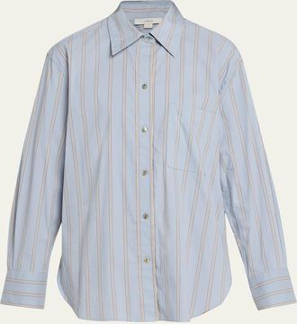 Vince Stripe Button-Front Shirt