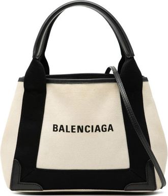 Balenciaga Pre-owned Balenciaga Canvas Navy Cabas XS Unisex 390346