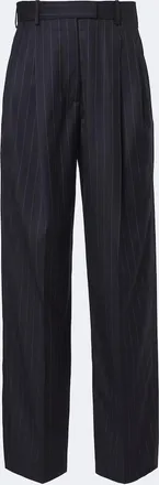 Givenchy Pinstripe pleated wool wide-leg pants