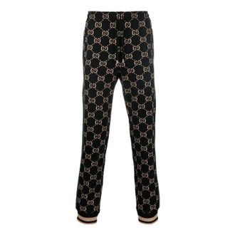 Gucci GG Jersey Cotton Jogging Pant Black Camel 695976-XJEEI-1030