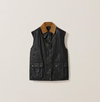 Miu Miu Resin-finish Poplin Vest, Woman, Black, Size 36