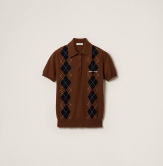 Miu Miu Cashmere knit polo shirt