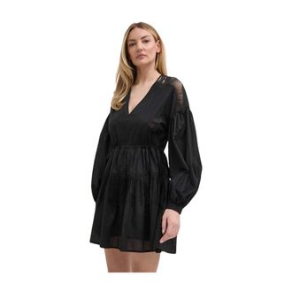 Pinko Pinko - Sud163 Jurk - Dames - Jurken - Zwart - Maat: XS Katoen