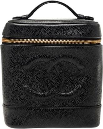 Chanel Pre-owned Handbags, female, Black, Size: ONE SIZE Pre-owned Vanity Bag
