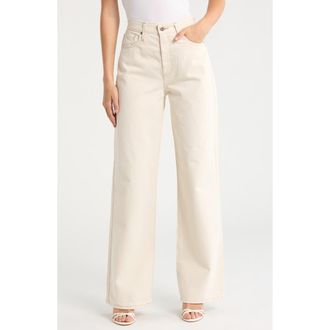AG - Adriano Goldschmied Kora High Waist Wide Leg Jeans in Pale Oak at Nordstrom Rack, Size 32