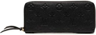 Louis Vuitton Pre-owned Wallets, female, Black, Size: ONE SIZE Pre-owned Monogram Empreinte Long Zipper Wallet