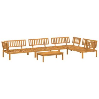 Berkfield Home 5 Piece Garden Pallet Sofa Set Solid Wood Acacia in Brown