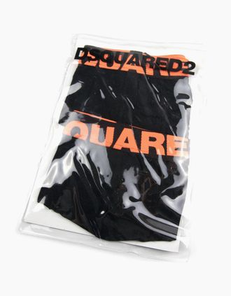 Dsquared2 Mens Dsquared2 Boxer Briefs 2 Pack Black/Orange - Size: 37/36/32