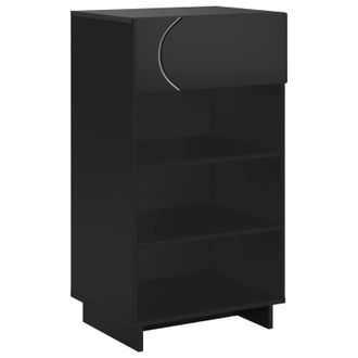 vidaXL Armario Zapatero 48 X 38 X 87,5 Cm Madera De Ingenier&iacute;a Negro Vidaxl