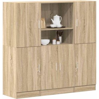 vidaXL Vidaxl - Set De Muebles De Cocina 3 Pzas Madera Ingenier&iacute;a Roble Sonoma