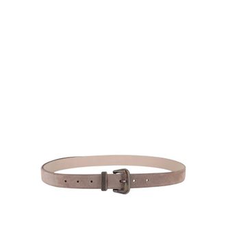 Brunello Cucinelli Cintur&oacute;n de ante con trabilla Monili - Accessories - Mujer - Beige - M
