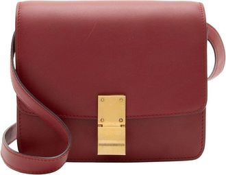 Celine Celine Red Calfskin Classic Small Box Bag (Authentic Pre-Loved)