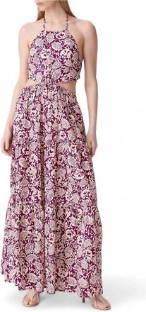 Vanessa Bruno Costa Robe Lounge Maxi Dress In Plum