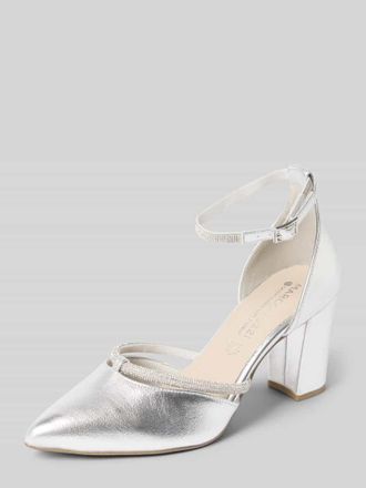 Marco Tozzi Marco Tozzi Pumps mit Ziersteinbesatz in Silber, Gr&ouml;&szlig;e 36