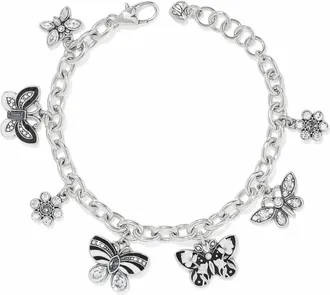 Brighton Womens Botanique Garden Charm Bracelet In Silver