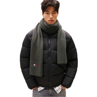 Tommy Jeans Unisex geribbelde sjaal voor volwassenen (Tinnen)